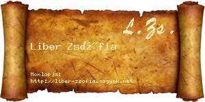 Liber Zsófia névjegykártya
