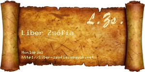 Liber Zsófia névjegykártya