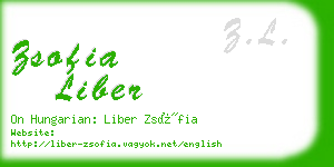 zsofia liber business card